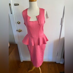 Pink Peplum Dress